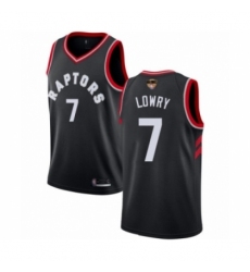 Men's Toronto Raptors #7 Kyle Lowry Swingman Black 2019 Basketball Finals Bound Jersey Statement Edition