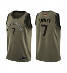 Men's Toronto Raptors #7 Kyle Lowry Swingman Green Salute to Service 2019 Basketball Finals Bound Jersey