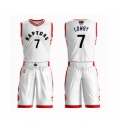 Men's Toronto Raptors #7 Kyle Lowry Swingman White 2019 Basketball Finals Bound Suit Jersey - Association Edition