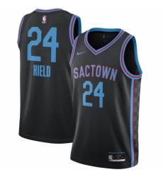 Men's Sacramento Kings #24 Buddy Hield Nike Black 2020-21 Swingman Player Jersey