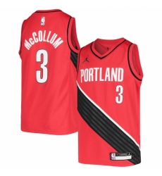Youth Portland Trail Blazers #3 C.J. McCollum Jordan Brand Red 2020-21 Swingman Jersey