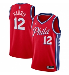 Men's Philadelphia 76ers #12 Tobias Harris Jordan Brand Red 2020-21 Swingman Jersey