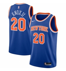 Men's New York Knicks #20 Kevin Knox II Nike Blue 2020-21 Swingman Jersey