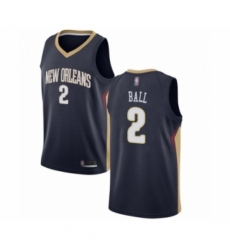 Women's New Orleans Pelicans #2 Lonzo Ball Swingman Navy Blue Basketball Jersey - Icon Edition