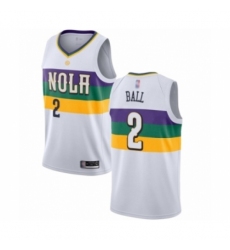 Women's New Orleans Pelicans #2 Lonzo Ball Swingman White Basketball Jersey - City Edition