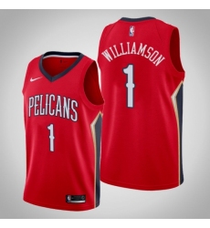 Men's Nike New Orleans Pelicans #1 Zion Williamson Red NBA Swingman Statement Edition Jersey