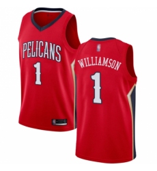 Women's Nike New Orleans Pelicans #1 Zion Williamson Red NBA Swingman Statement Edition Jersey
