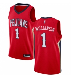 Women's Nike New Orleans Pelicans #1 Zion Williamson Red NBA Swingman Statement Edition Jersey