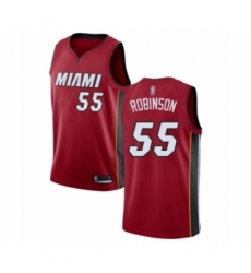 Men's Miami Heat #55 Duncan Robinson Authentic Red Basketball Jersey Statement Edition