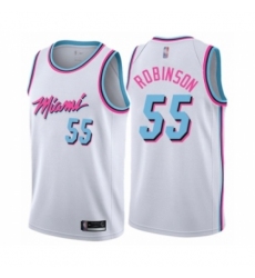 Men's Miami Heat #55 Duncan Robinson Authentic White Basketball Jersey - City Edition