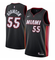 Men's Miami Heat #55 Duncan Robinson Nike Black 2020-21 Swingman Jersey