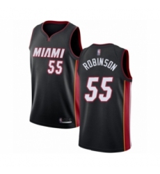 Youth Miami Heat #55 Duncan Robinson Swingman Black Basketball Jersey - Icon Edition