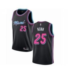 Men's Miami Heat #25 Kendrick Nunn Authentic Black Basketball Jersey - City Edition