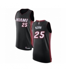 Men's Miami Heat #25 Kendrick Nunn Authentic Black Basketball Jersey - Icon Edition