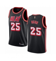 Men's Miami Heat #25 Kendrick Nunn Authentic Black Fashion Hardwood Classics Basketball Jersey