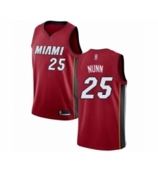 Men's Miami Heat #25 Kendrick Nunn Authentic Red Basketball Jersey Statement Edition