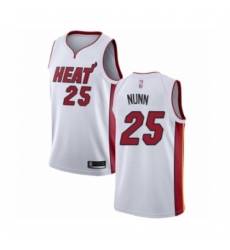 Men's Miami Heat #25 Kendrick Nunn Authentic White Basketball Jersey - Association Edition