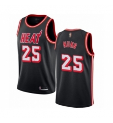 Youth Miami Heat #25 Kendrick Nunn Authentic Black Fashion Hardwood Classics Basketball Jersey
