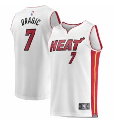 Men's Miami Heat #7 Goran Dragic Fanatics Branded White 2020-21 Fast Break Replica Jersey