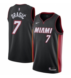 Men's Miami Heat #7 Goran Dragic Nike Black 2020-21 Swingman Jersey