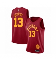 Men's Indiana Pacers #13 Paul George Authentic Red Hardwood Classics Basketball Jersey