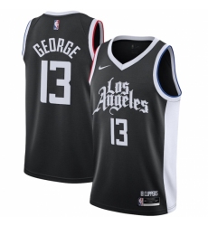 Men's LA Clippers #13 Paul George Nike Black 2020-21 Swingman Player Jersey