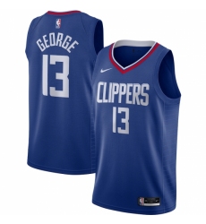 Men's LA Clippers #13 Paul George Nike Royal 2020-21 Swingman Jersey