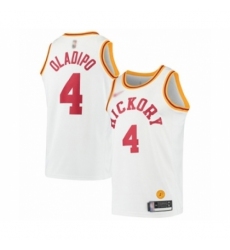 Men's Indiana Pacers #4 Victor Oladipo Authentic White Hardwood Classics Basketball Jersey