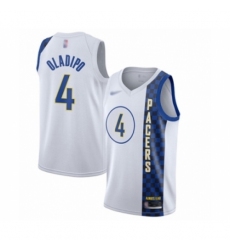 Men's Indiana Pacers #4 Victor Oladipo Swingman White Basketball Jersey - 2019  20 City Edition