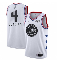 Men's Nike Indiana Pacers #4 Victor Oladipo White NBA Jordan Swingman 2019 All-Star Game Jersey