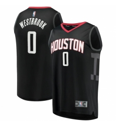 Men's Houston Rockets #0 Russell Westbrook Fanatics Branded Black 2020-21 Fast Break Player Jersey