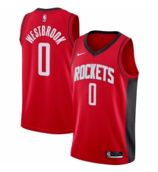 Men's Houston Rockets #0 Russell Westbrook Nike Red 2020-21 Swingman Jersey