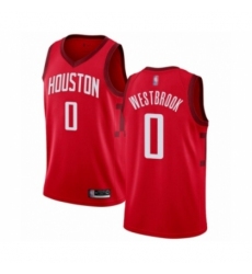 Women's Houston Rockets #0 Russell Westbrook Red Swingman Jersey - Earned Edition