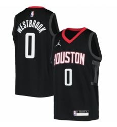 Youth Houston Rockets #0 Russell Westbrook Nike Black 2020-21 Swingman Player Jersey