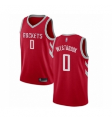 Youth Houston Rockets #0 Russell Westbrook Swingman Red Basketball Jersey - Icon Edition
