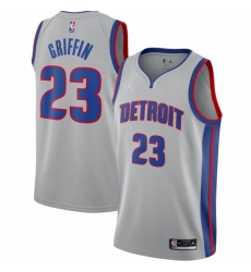 Men's Detroit Pistons #23 Blake Griffin Jordan Brand Silver 2020-21 Swingman Jersey