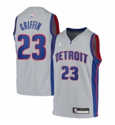 Youth Detroit Pistons #23 Blake Griffin Jordan Brand Gray 2020-21 Swingman Jersey