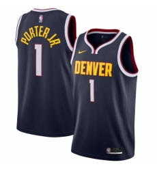 Men's Denver Nuggets #1 Michael Porter Jr. Nike Navy 2020-21 Swingman Jersey