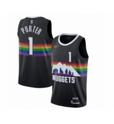 Men's Denver Nuggets #1 Michael Porter Swingman Black Basketball Jersey - 2019 20 City Edition