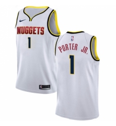 Men's Nike Denver Nuggets #1 Michael Porter Jr. White NBA Swingman Association Edition Jersey