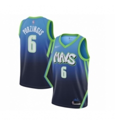 Men's Dallas Mavericks #6 Kristaps Porzingis Swingman Blue Basketball Jersey - 2019 20 City Edition