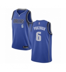 Women's Dallas Mavericks #6 Kristaps Porzingis Authentic Royal Blue Basketball Jersey - Icon Edition