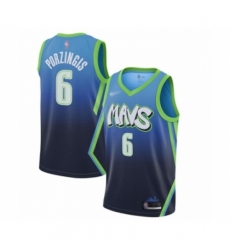 Women's Dallas Mavericks #6 Kristaps Porzingis Swingman Blue Basketball Jersey - 2019 20 City Edition