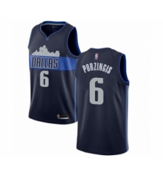 Youth Dallas Mavericks #6 Kristaps Porzingis Swingman Navy Blue Basketball Jersey Statement Edition