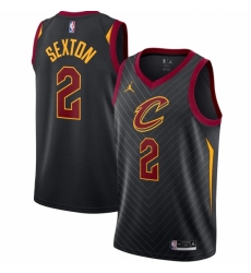 Men's Cleveland Cavaliers #2 Collin Sexton Jordan Brand Black 2020-21 Swingman Jersey