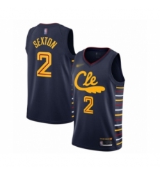 Men's Cleveland Cavaliers #2 Collin Sexton Swingman Navy Basketball Jersey - 2019 20 City Edition
