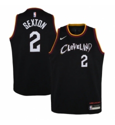 Youth Cleveland Cavaliers #2 Collin Sexton Nike Black 2020-21 Swingman Jersey