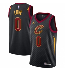 Men's Cleveland Cavaliers #0 Kevin Love Jordan Brand Black 2020-21 Swingman Jersey