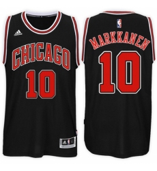 Chicago Bulls #10 Lauri Markkanen Alternate Black New Swingman Stitched NBA Jersey