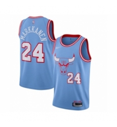 Men's Chicago Bulls #24 Lauri Markkanen Swingman Blue Basketball Jersey - 2019 20 City Edition